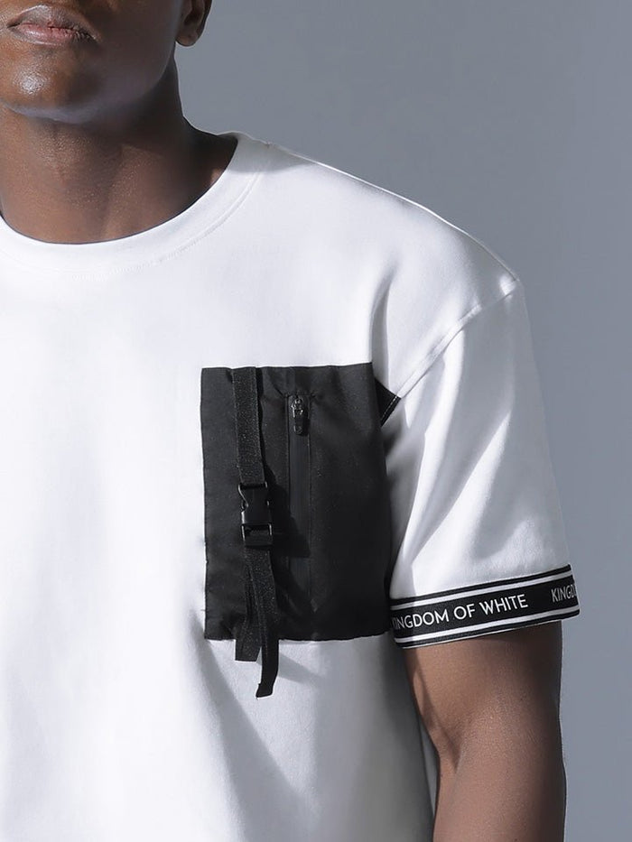 Mixtape White Athleisure Oversized T-Shirt