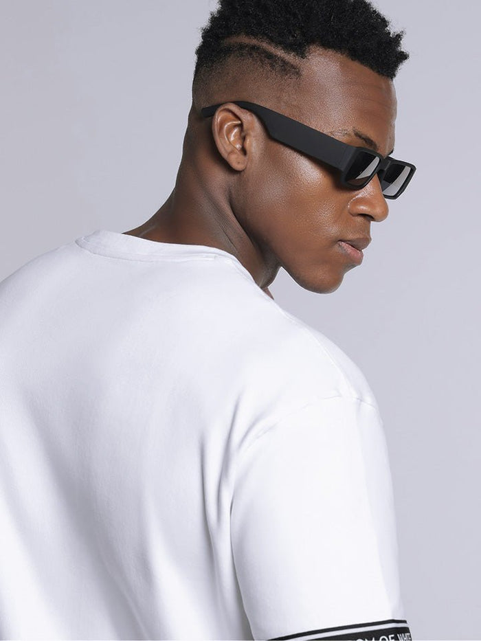 Mixtape White Athleisure Oversized T-Shirt