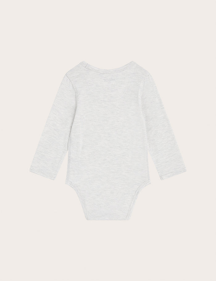Baby Long Sleeve Bodysuit - Heather Grey