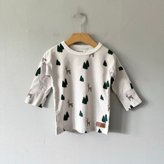 Bajoue / Deer & tree long sleeve top / 1-2T