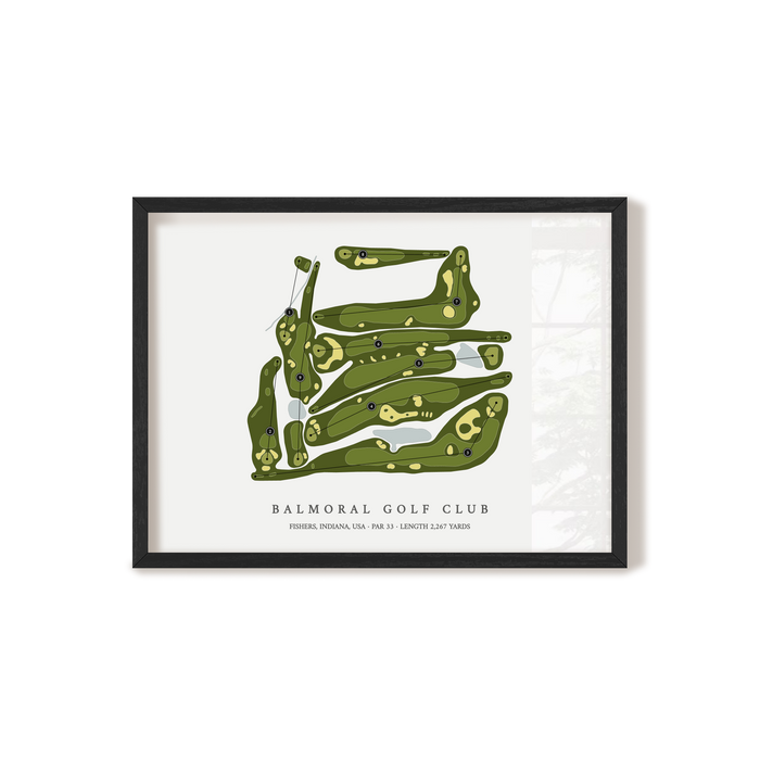 Balmoral Golf Club | Golf Course Map | Black Frame
