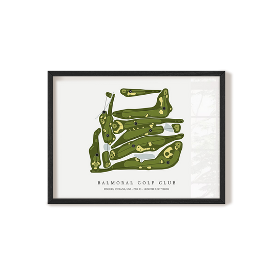 Balmoral Golf Club | Golf Course Map | Black Frame