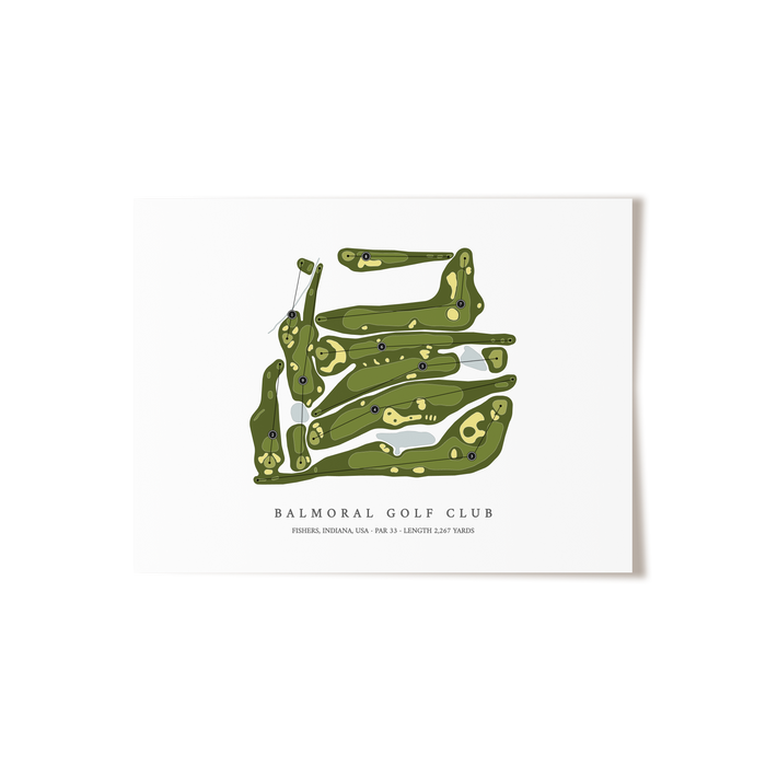 Balmoral Golf Club | Golf Course Map | Unframed