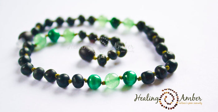 Raw Molasses, Green Aventurine & Malachite