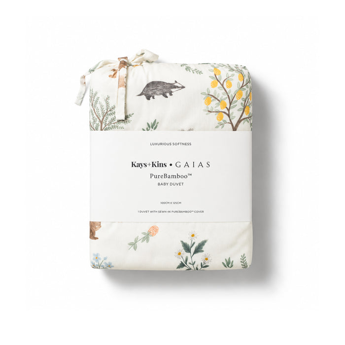 Bamboo Baby Duvet - Woodland Citrus