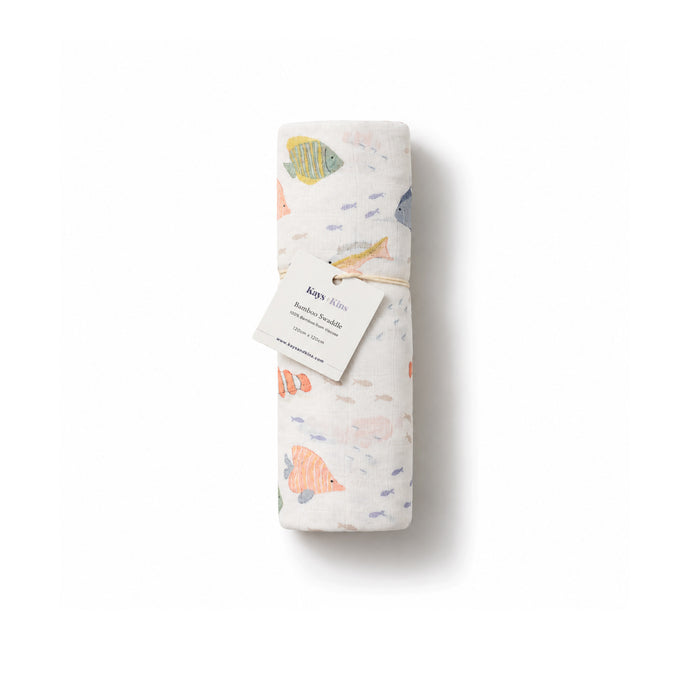Bamboo Swaddle - Marine Fish