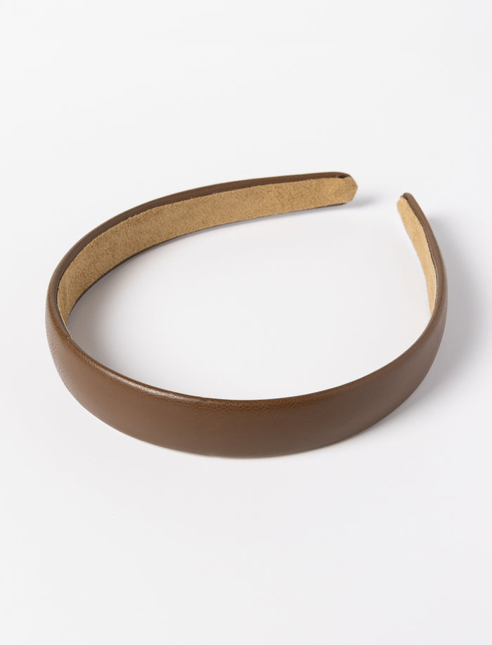 Bandeau en similicuir uni pour femme