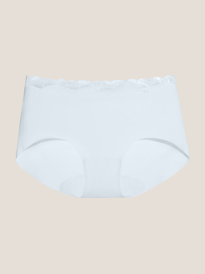 Basic Seamless Lace-Trimmed Boxer Brief
