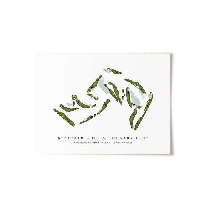 Bearpath Golf & Country Club | Golf Course Map | Unframed