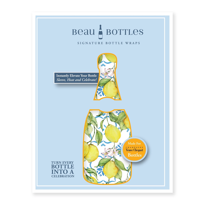 Beau Bottles Amalfi Lemon Champagne Bottle Wrap