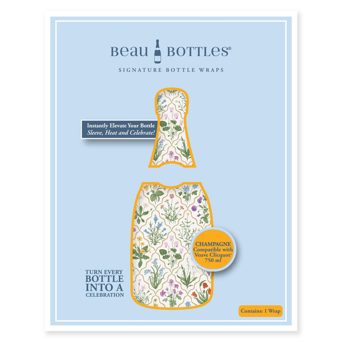 Beau Bottles Botanical Trellis Champagne Bottle Wrap