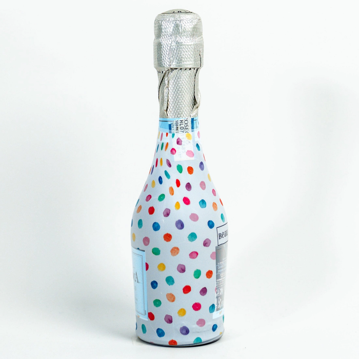 Beau Bottles Colorful Dots Mini Prosecco Signature Bottle Wraps - 6 Pack