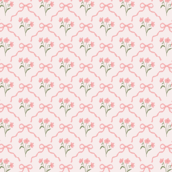 Beau Bottles Pink Bows and Blossoms Champagne Bottle Wrap