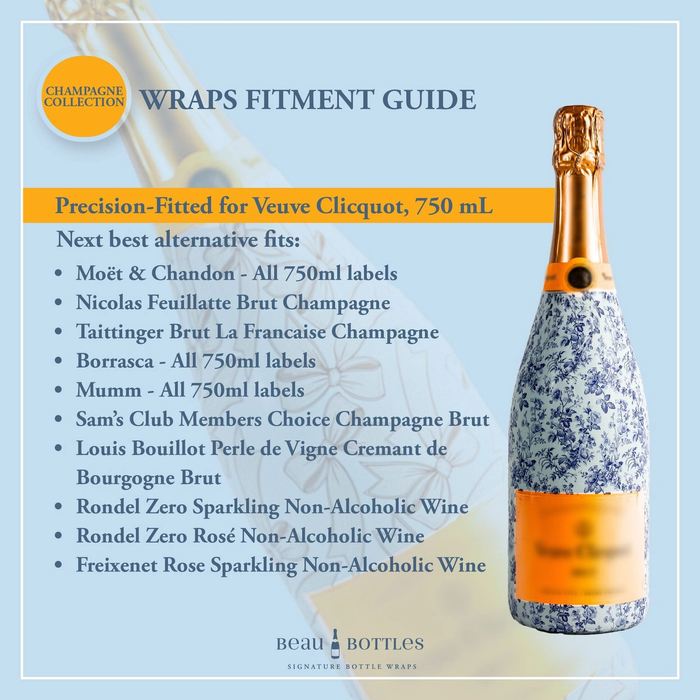 Beau Bottles Powder Blue Picnic Gingham Champagne Bottle Wrap