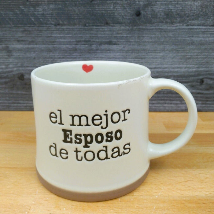 Best Husband Spanish Coffee Mug 17oz (455ml) Embossed Ceramic Tea Cup Blue Sky