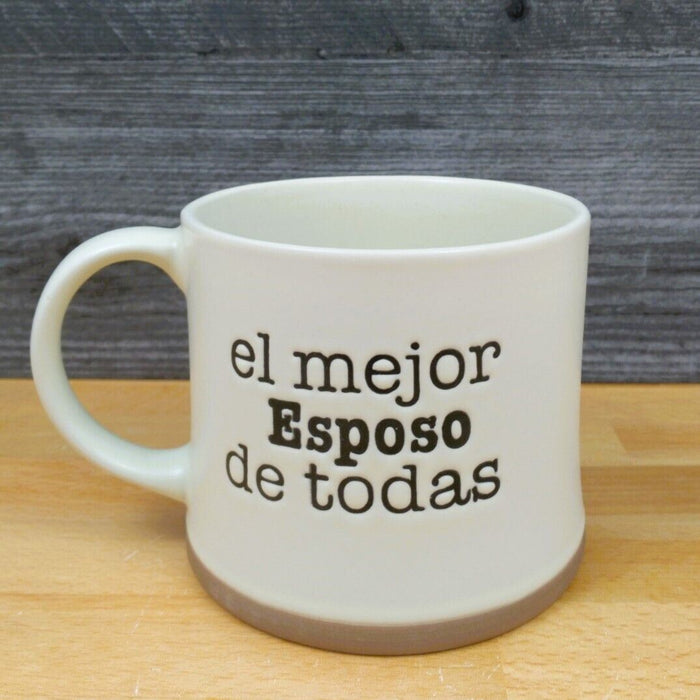 Best Husband Spanish Coffee Mug 17oz (455ml) Embossed Ceramic Tea Cup Blue Sky