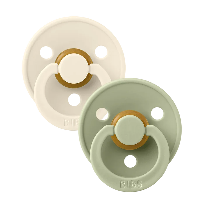 BIBS Round Colour Pacifiers - Size 1 (0-6m)