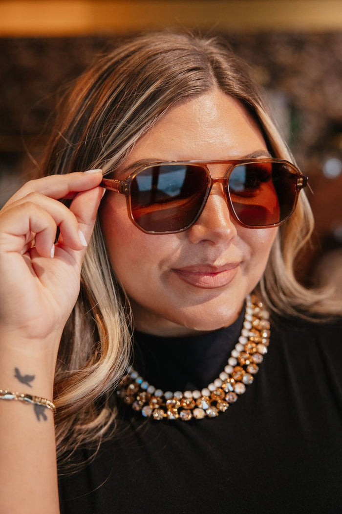 Billie Sunglasses In Brown - Macoma Boutique310 Accessories