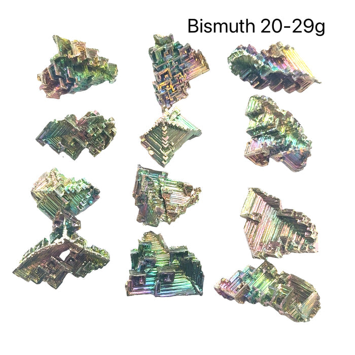 One (20-29g) Bismuth raw gemstone