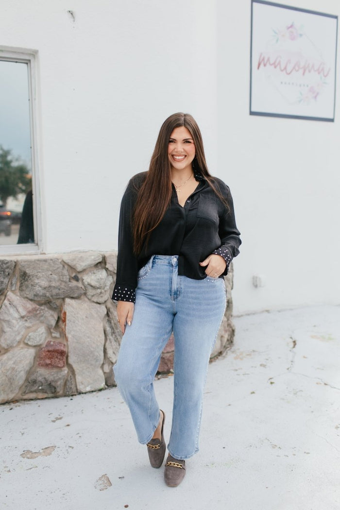 BLACK FRIDAY DEAL: Chic Essence Top In Black - Macoma Boutique120 Long Sleeve