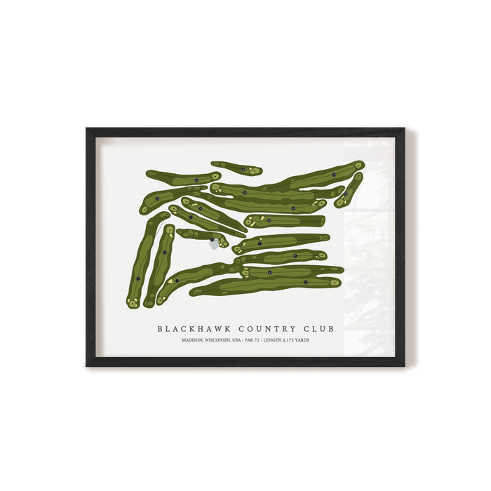 Blackhawk Country Club | Golf Course Map | Black Frame