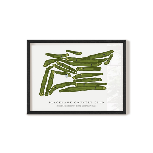 Blackhawk Country Club | Golf Course Map | Black Frame