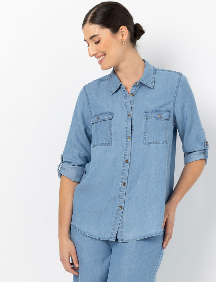 Blouse en chambray