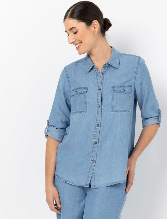 Blouse en chambray