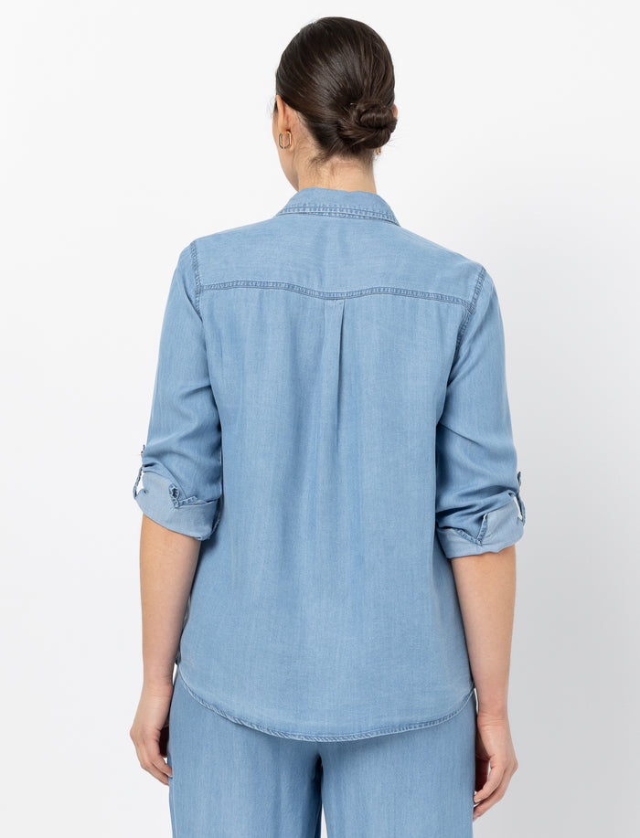 Blouse en chambray