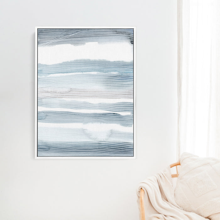Blue and White Coastal Watercolor  - Art Print or Canvas - Jetty Home