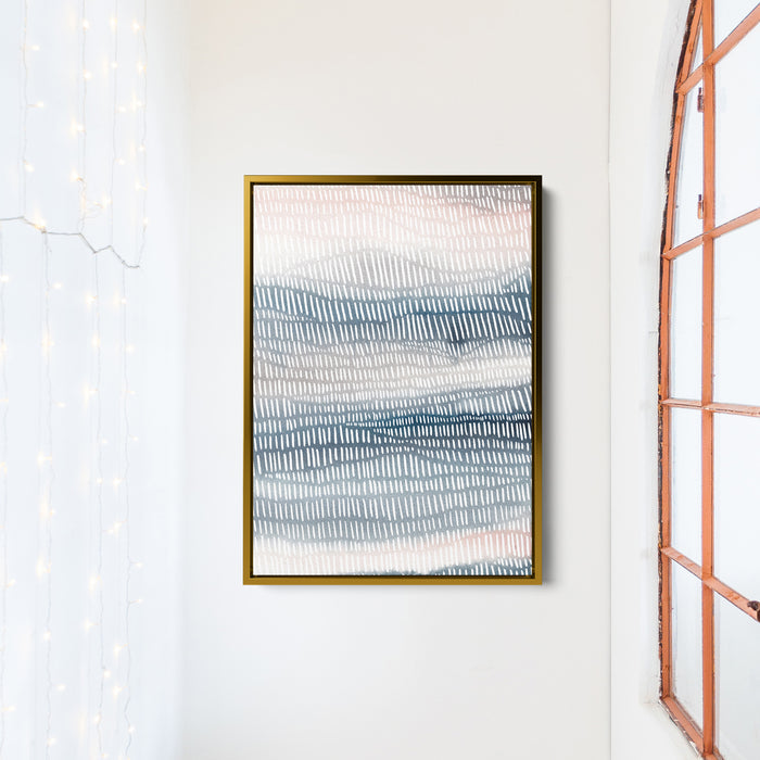 Blue Neutral Ocean Watercolor, No. 4  - Art Print or Canvas - Jetty Home