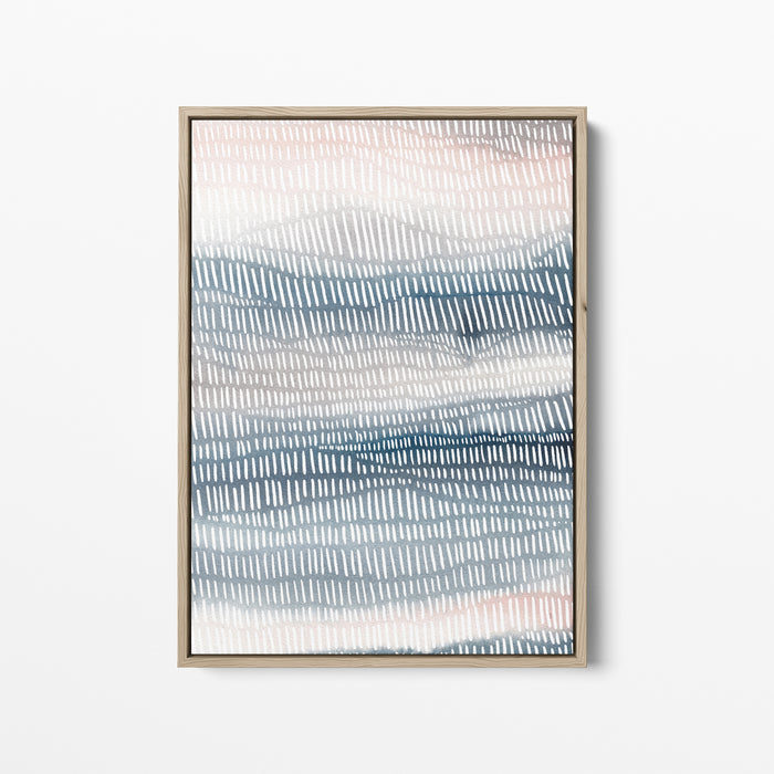 Blue Neutral Ocean Watercolor, No. 4  - Art Print or Canvas - Jetty Home