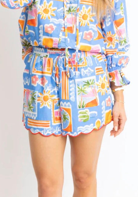 Blue Santorini Short