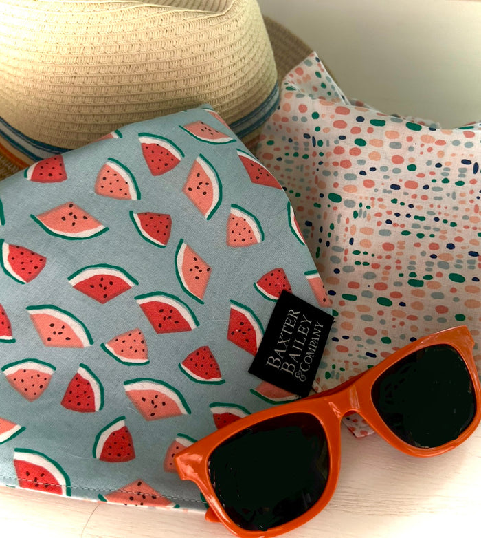 Blue Watermelon Reversible Bandana