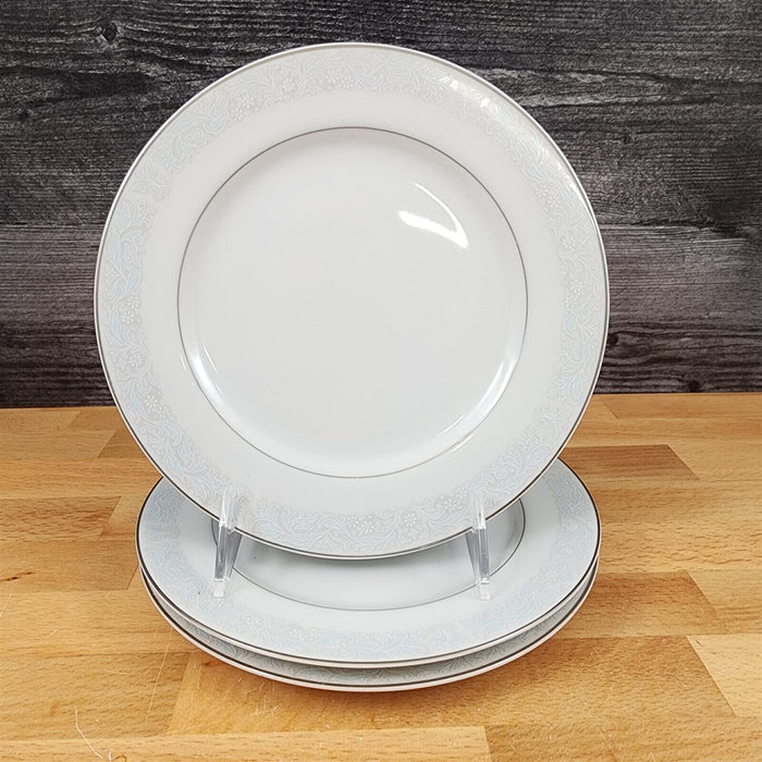 Bluedale Salad Plate Set of 3 by Fine China Japan Blue & White Flowers Ceramic