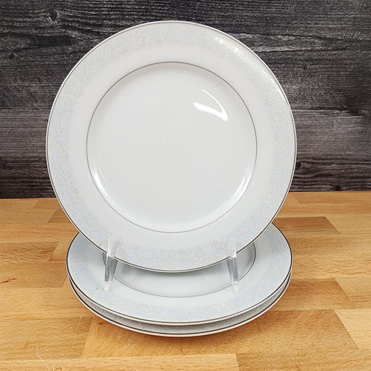 Bluedale Salad Plate Set of 3 by Fine China Japan Blue & White Flowers Ceramic