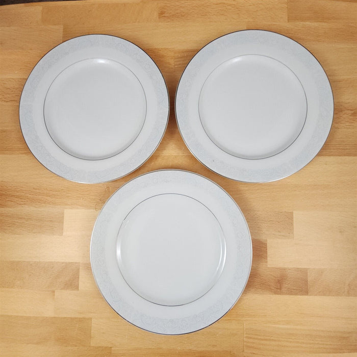 Bluedale Salad Plate Set of 3 by Fine China Japan Blue & White Flowers Ceramic