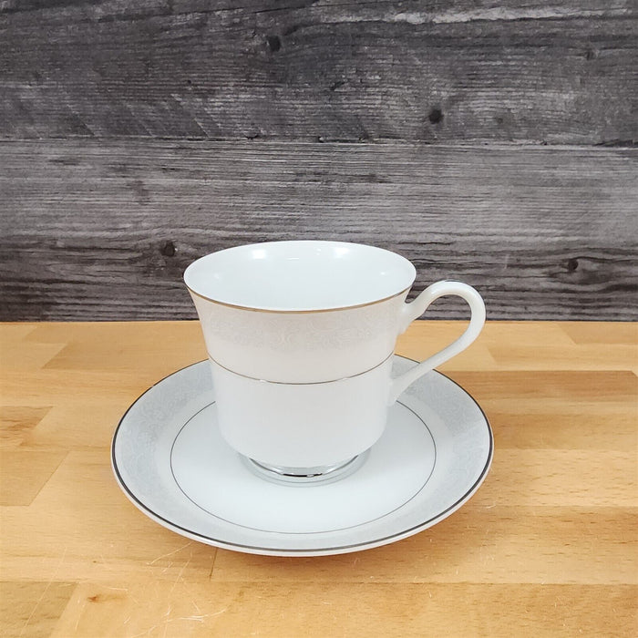Bluedale Tea Cup & Saucer Set Coffee Mug Ceramic Blue Flowers Fine China Japan