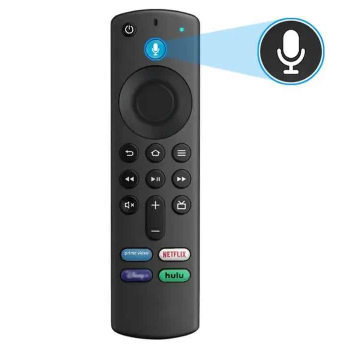 A remote control with a blue light coming out