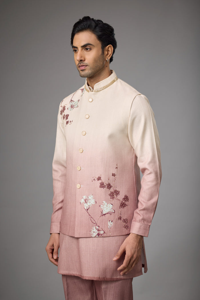 Blush Pearl floral embroidered jacket