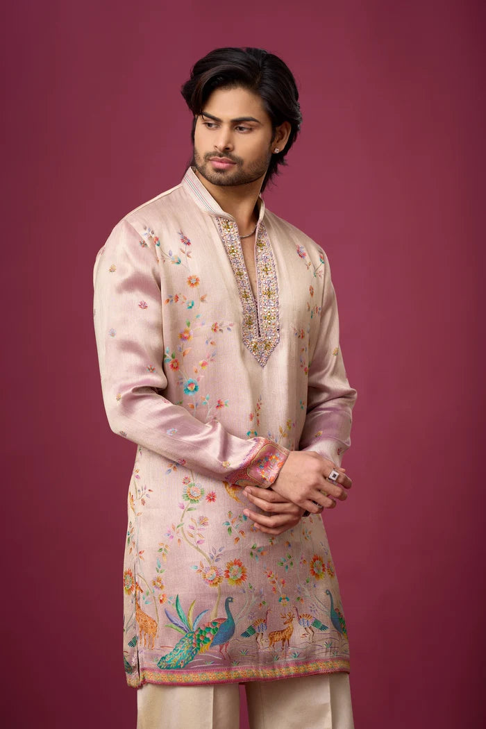 Buy Peacock Heritage Kurta Set Gift for Men Online India | Mahavir NX
