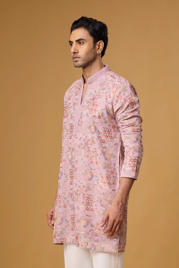 Buy Blush Rose Kurta Set for Men Online India | Mahavir NX