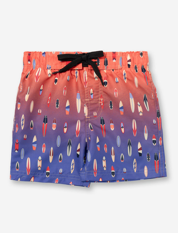 Boardshort imprimé à taille élastique - petit garçon