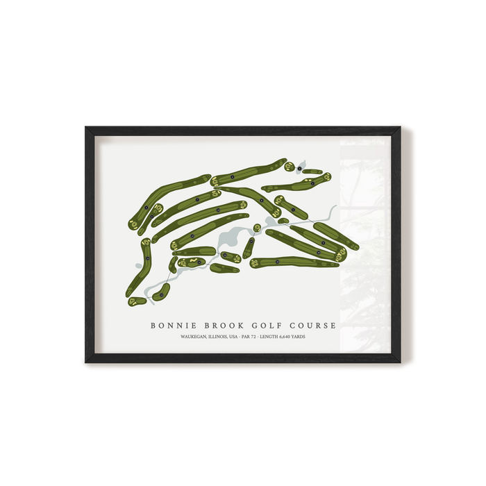 Bonnie Brook Golf Course | Golf Course Map | Black Frame