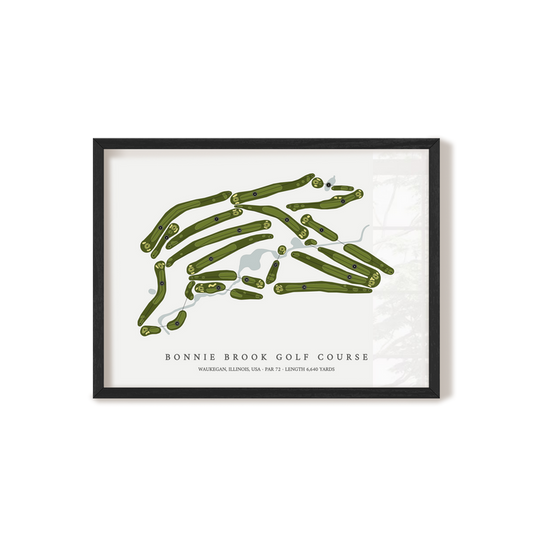 Bonnie Brook Golf Course | Golf Course Map | Black Frame