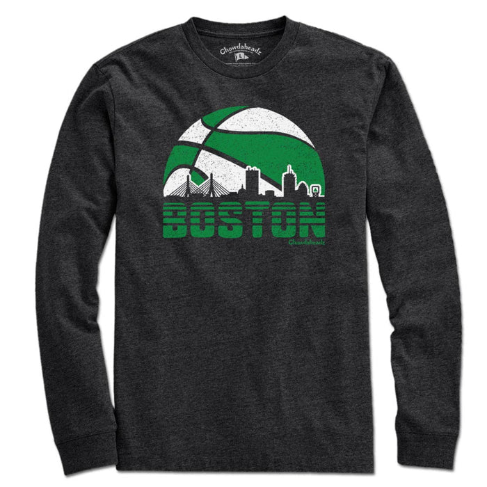 Boston Basketball Skyline T-Shirt | Charcoal / Unisex / 3XL