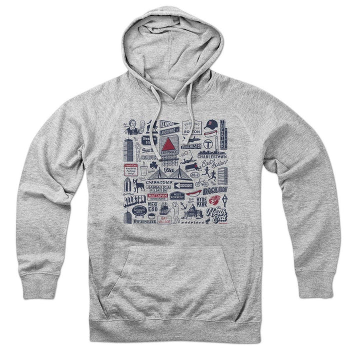 Boston Tourist Attraction Hoodie | 2XL / Gray
