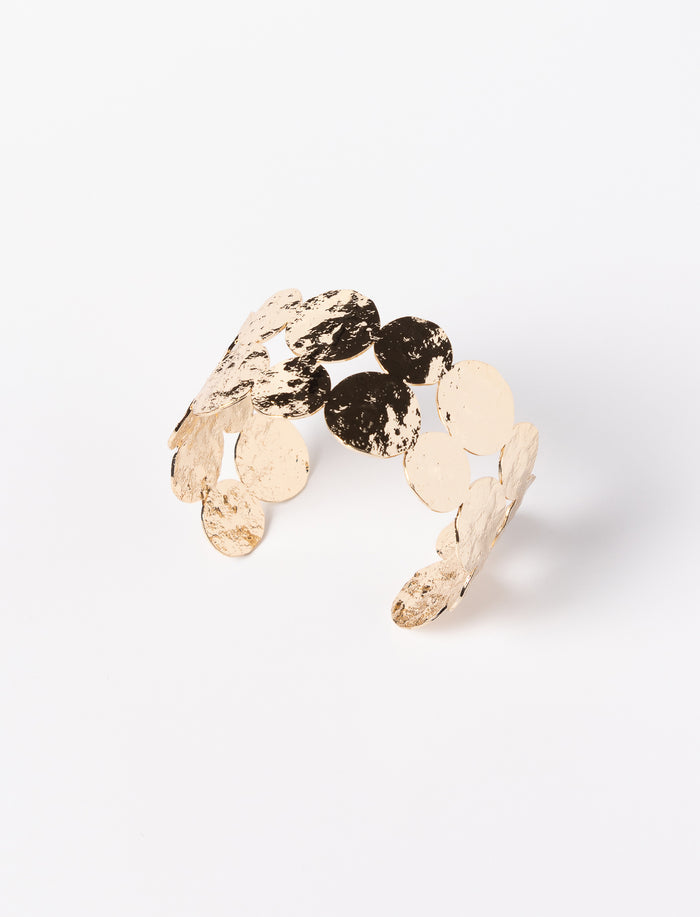 Bracelet manchette texturé pour femme