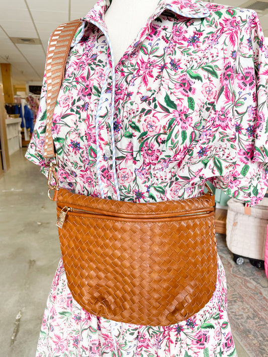 Brown Westlyn Woven Bum Bag