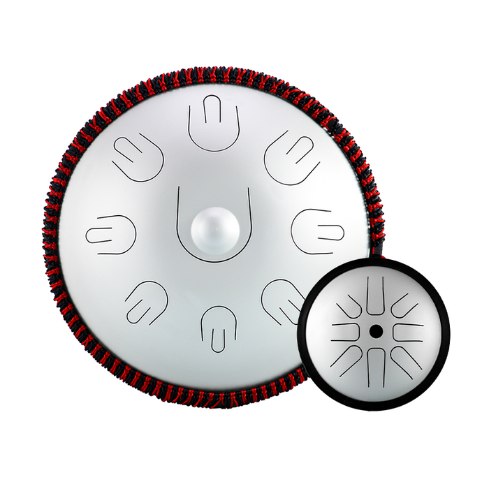 Buy One Get One Free - Hluru 14" 9 Notes Mini Handpan and 6" 8 Notes High Pitch Extension Tongue Drum